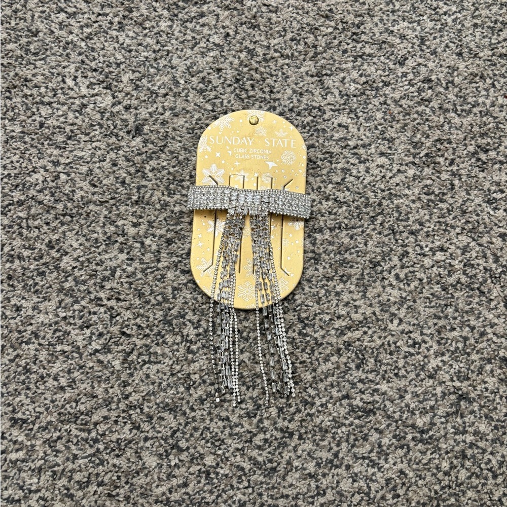 Marshalls Silver Rhinestone Hair Clip